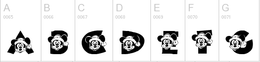 Mickey Christmas font