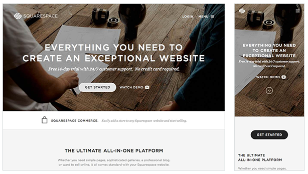 Squarespace website